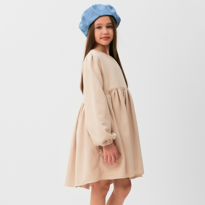 Платье для девочки MINAKU, бежевое, рост 116 см