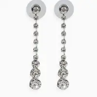 Набор 2 предмета: серьги, колье &laquo;Вечерний шик&raquo; белый в серебре