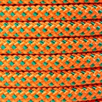 Веревка страховочно-спасательная "Climb" 32 прядная, зелено-оранжевая, d= 8 мм, 50 м