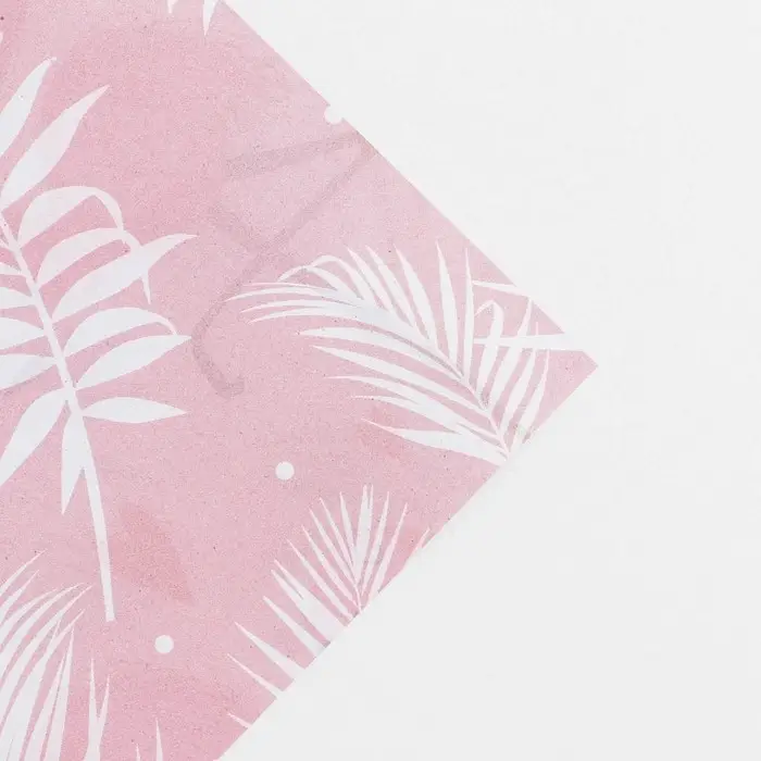 Бумага упаковочная глянцевая двухсторонняя &laquo;Фламинго&raquo;, 70 х 100 см