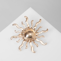 Брошь &laquo;Солнце&raquo;, цвет золото