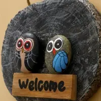 Панно WELCOME, 18&times;5&times;18 см, дерево, бежевое