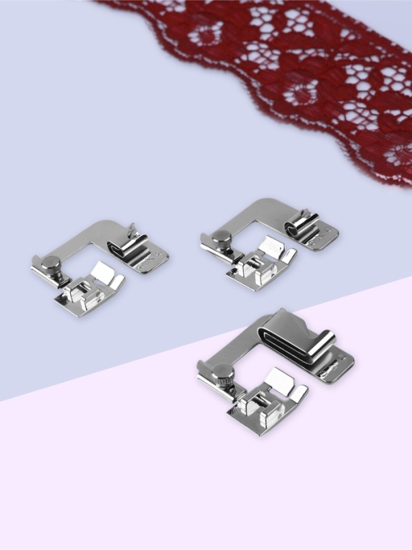 Набор лапок подрубочных 6/9/25 мм для двойной подгибки (наб 3 шт цена за наб) АУ