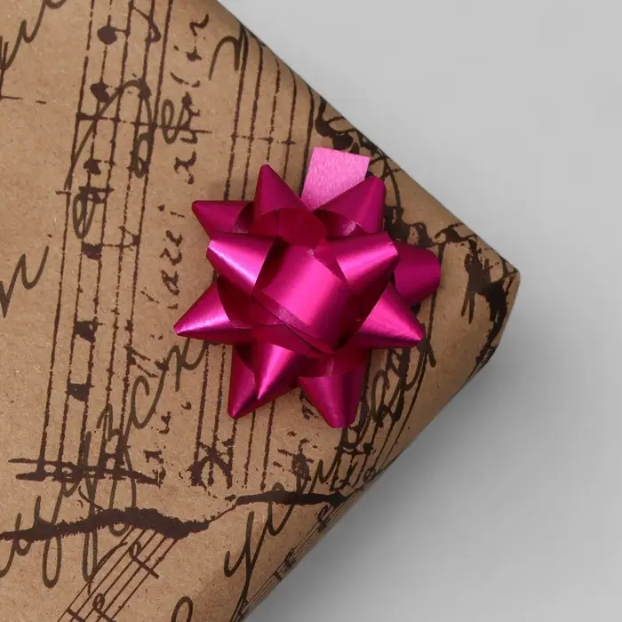 Бант - звезда №3.5, металлик, ассорти