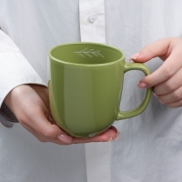 Кружка керамическая Dolce Ceramo &laquo;Олива&raquo;, 450 мл, зелёная