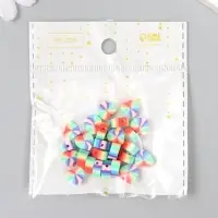 Набор бусин для рукоделия и плетения &laquo;Арт Узор. Сердечки радуга&raquo;, 25 шт., PVC, 0.5&times;1&times;1 см