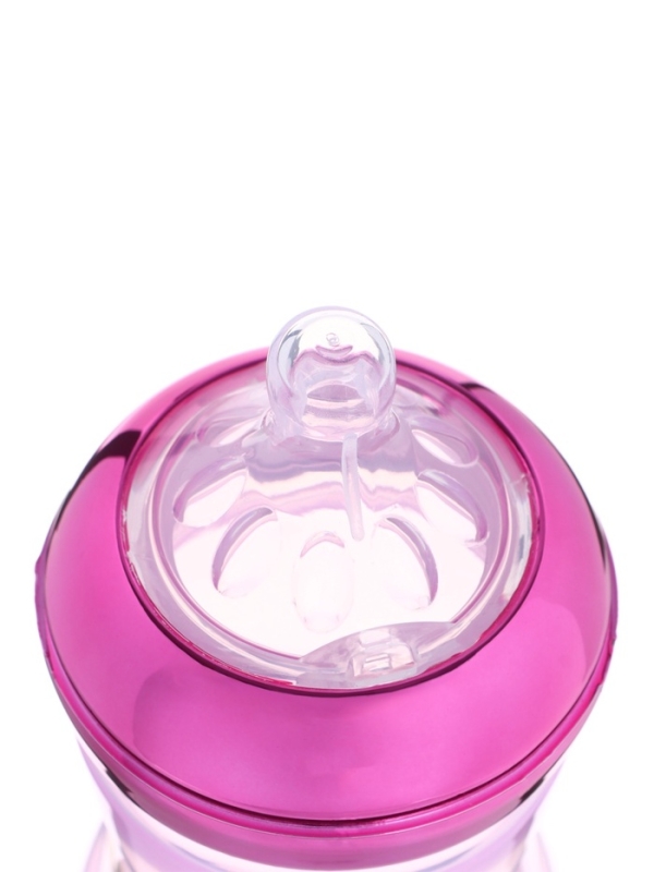 Бутылочка для кормления с наклейками &laquo;Juicy&raquo; от 0 мес., 250 мл., цвет фиолетовый, M&B