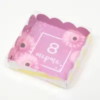 Коробка для печенья, &laquo;К женскому дню&raquo;, 12&times;12&times;3 см