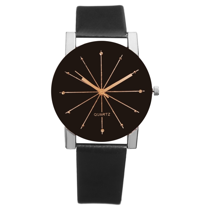 Часы наручные женские, d-4 см, черные