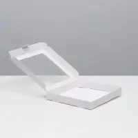 Коробка самосборная, белая, 21&times;21&times;3 см