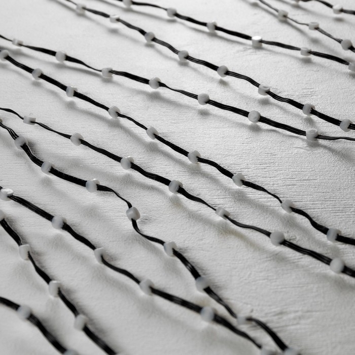 Умная гирлянда &laquo;Нить&raquo; 5 м роса с насадками &laquo;Шарики&raquo;, IP20, черный провод, 100 LED, пульт ДУ, приложение, свечение RGB, USB