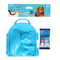 Новогодний подарок. Снежколеп-песколеп &laquo;Белочка&raquo; + волшебный снег 20 г., цвета МИКС, на новый год