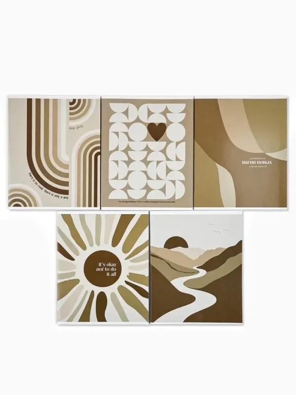 Тетрадь в клетку, 48 л., А5, на скрепке, блок №1 Sand МИКС