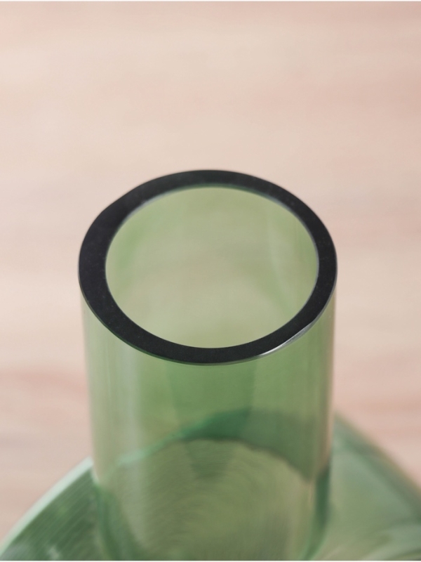 Ваза стекло настольная "Эйверис" d-6 см, 24х15,5 см, зелёный