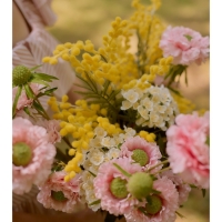 Цветы искусственные "Мимоза" 65 см, жёлтый