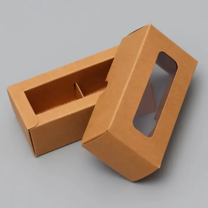 Коробка для 2 конфеты, крафт, 5&times;10.5&times;3.5 см