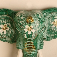 Сувенир дерево "Голова слона" 28х26х10,5 см