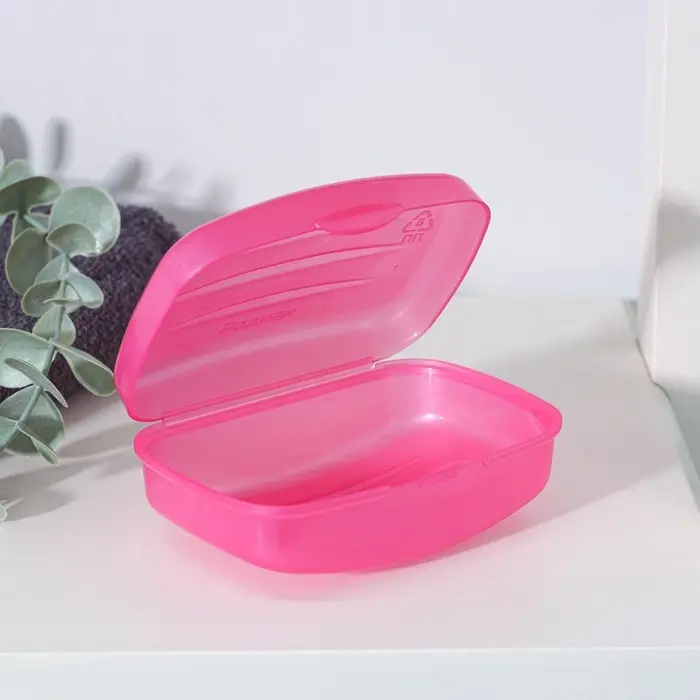 Мыльница с крышкой Радиан &laquo;Дорожная&raquo;, пластик, 10&times;7&times;4.5 см, МИКС