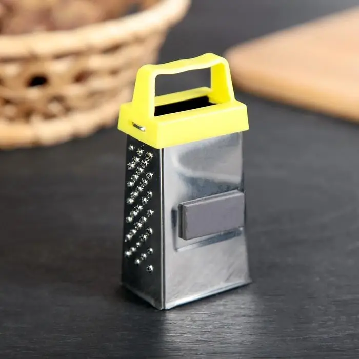 Тёрка четырёхгранная c магнитом Доляна, 3.5&times;7&times;3 см, МИКС