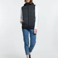 Жилет с капюшоном унисекс Gotland, черный, размер XL