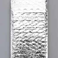 Пакет из ВПП c клапаном и клеевым слоем, серебряный 11&times;16 + 5 см