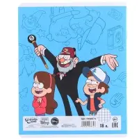 Тетрадь в клетку 18 листов, 5 видов МИКС, обложка мелованный картон, &laquo;Гравити Фолз&raquo;