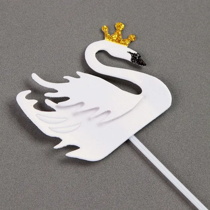 Топперы для торта &laquo;Белый лебедь&raquo;, 5 шт.