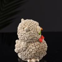 Набор фигур "4 совы на подносе" размер 20х10х10 см, бежевый