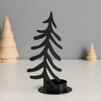 Подсвечник металл на 1 свечу "Ёлочка" d=4 см 8х6,5х15 см