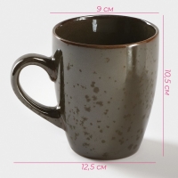 Кружка керамическая Доляна &laquo;Норди&raquo;, 340 мл, цвет коричневый