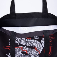 Шопер &laquo;Дракон&raquo; 35 х 0,5 х 40, отд без молнии, без подклада, чёрный