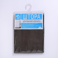 Штора для ванны Доляна &laquo;Шоколад&raquo;, 180&times;180 см, полиэстер