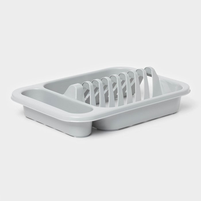 Сушилка для посуды, 33,5&times;24&times;5,5 см, цвет серый