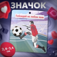 Значок &laquo;Мяч&raquo; футбольный, цвет чёрно-белый в золоте