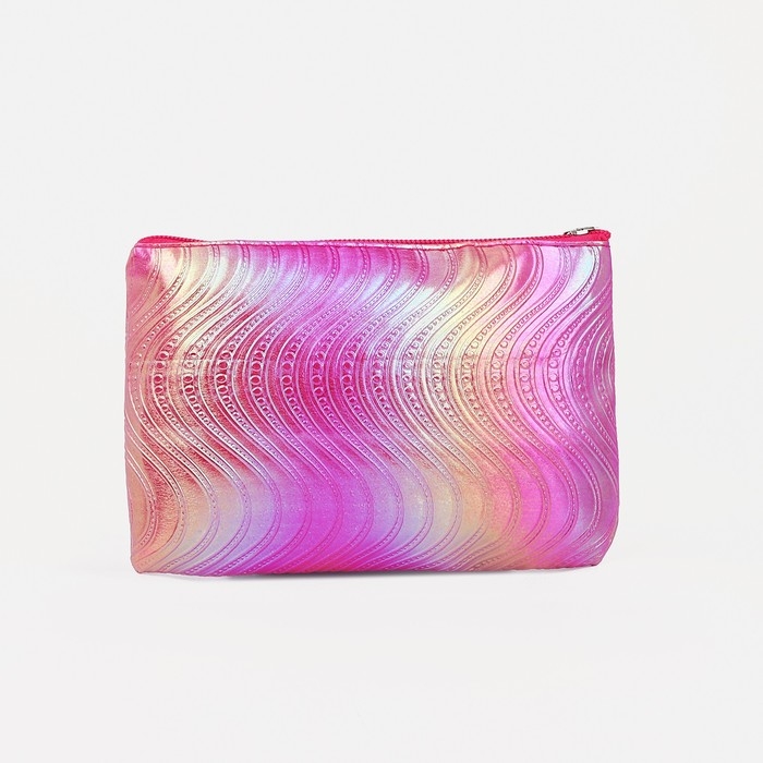 Набор косметичек 2 в 1 на молниях, цвет малиновый Набор косметичек 2 в 1 на молниях, цвет малиновый