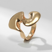 Кольцо металл &laquo;Тренд&raquo; марс, витое, цвет золото, размер 17