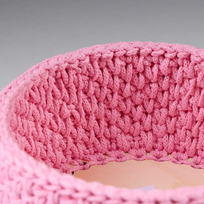 Корзинка "Малышка", 16 х 7,5 см, розовый, хлопок