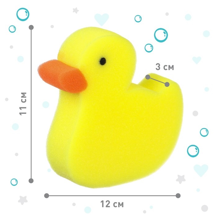 Детская губка для купания &laquo;Утка&raquo;, поролон