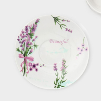 Сервиз фарфоровый чайный Доляна &laquo;Лаванда&raquo;, 12 предметов: 6 чашек 220 мл, 6 блюдец d=14 см