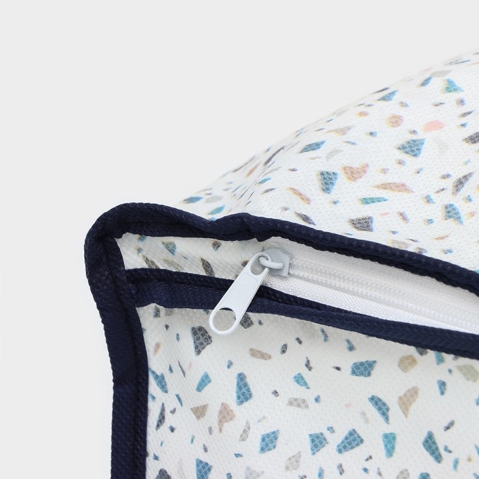 Кофр для хранения вещей Доляна &laquo;Мармелад&raquo; с ПВХ-окном, 80&times;45&times;15 см, цвет белый