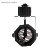 Трековый светильник под лампу Gu5.3, восемь граней, корпус черный Трековый светильник под лампу Gu5.3, восемь граней, корпус черный