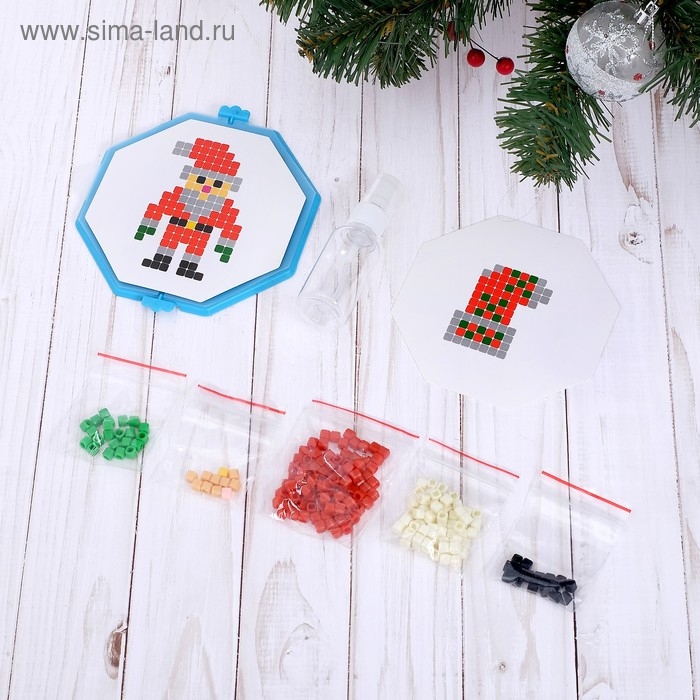 Аквапиксели &laquo;Дед Мороз и носок&raquo;, 200 деталей