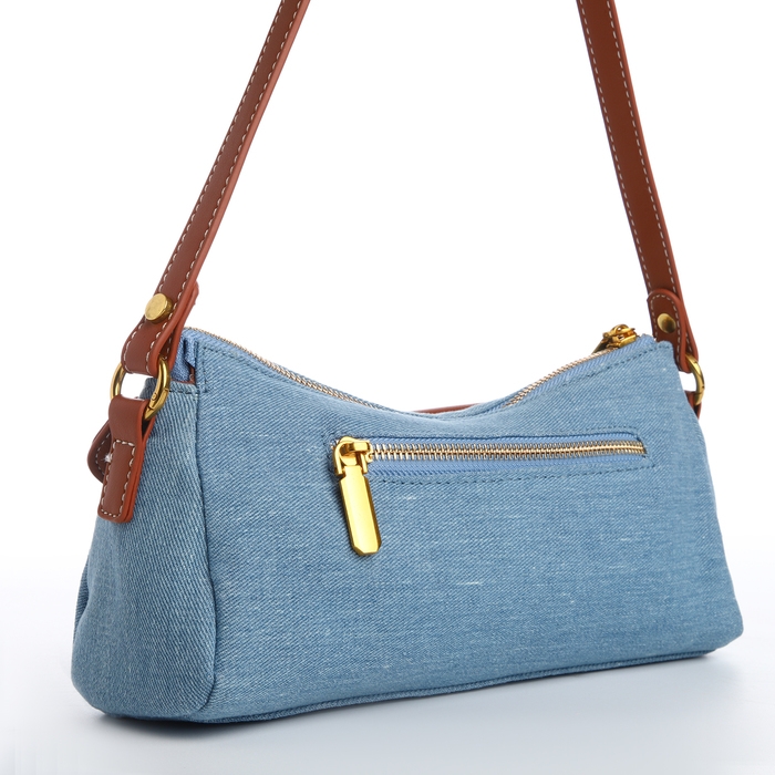Сумка женская TEXTURA, средний размер, цвет голубой джинс