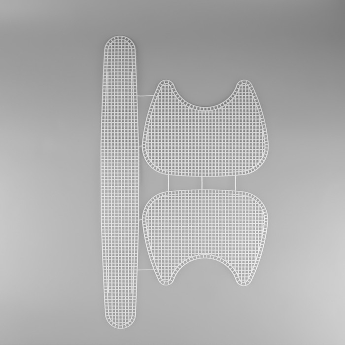 Канва-основа для вышивания сумки, пластиковая, 52 &times; 29 см, цвет белый