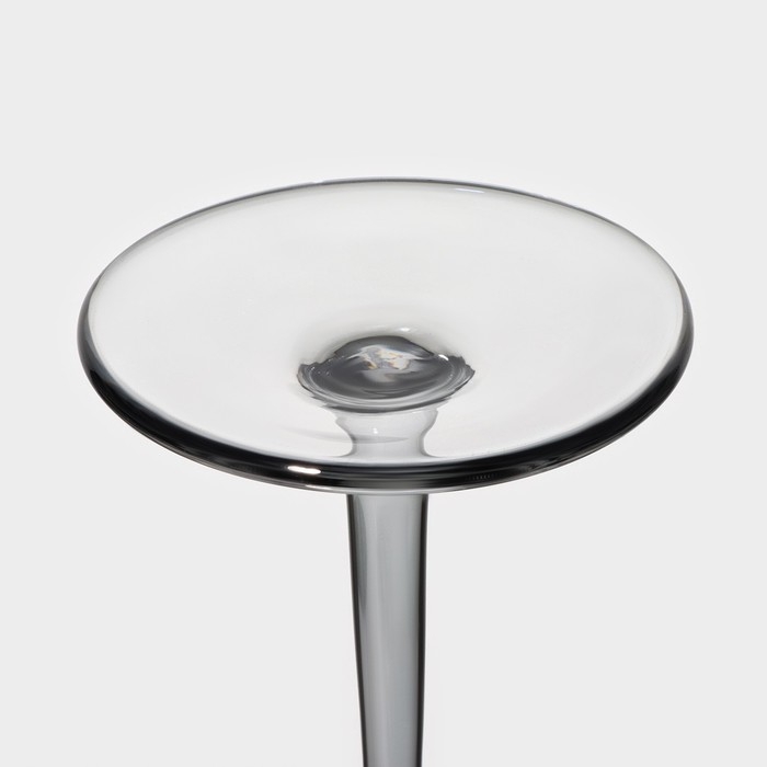 Набор бокалов для шампанского стеклянный Magistro &laquo;Дарио&raquo;, 180 мл, 7&times;27,5 см, 6 шт, цвет графит