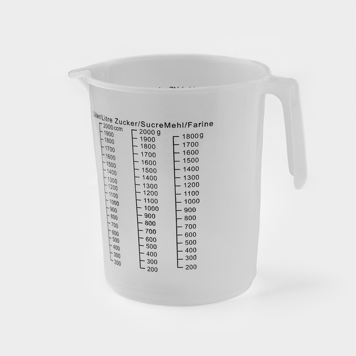 Кувшин мерный Доляна, 2 л, цвет прозрачный Кувшин мерный Доляна, 2 л, цвет прозрачный