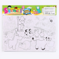 Трафарет для малышей &laquo;Весёлая ферма&raquo; с раскраской