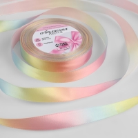 Лента атласная &laquo;Радуга&raquo;, 15 мм &times; 18 &plusmn; 1 м, разноцветная