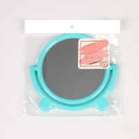 Зеркало настольное &laquo;Круг&raquo;, с рамкой под фотографию, d зеркальной поверхности 13,5 см, цвет МИКС