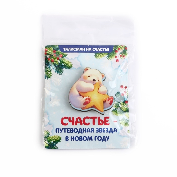 Значок новогодний &laquo;Новый год: Путеводная звезда&raquo;, 4,5 х 4,4 см